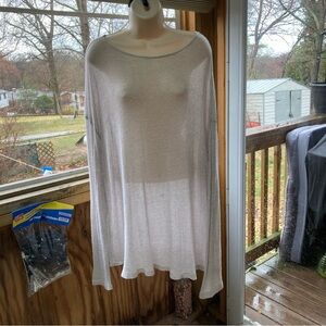 BRANDY MELVILLE Beige Cream Long Sleeve Lightweight Sweater Womens One Size
